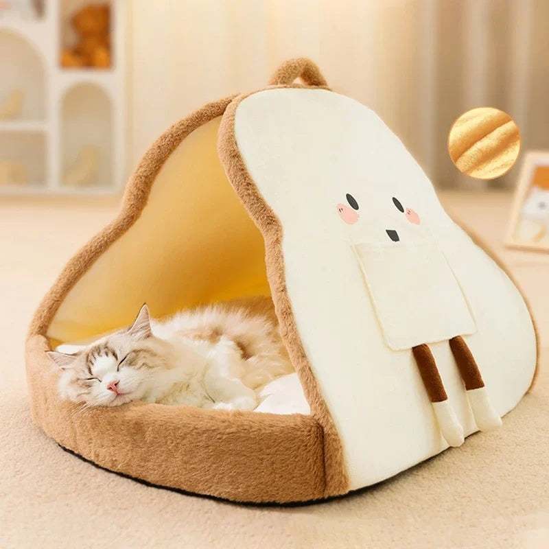 Warm Winter Cat Tent Bed
