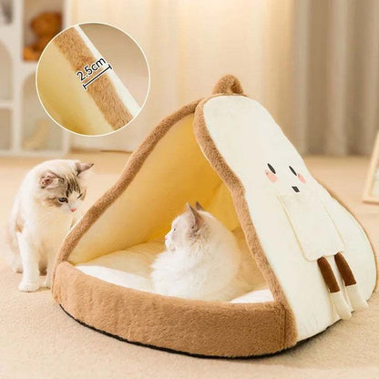 Warm Winter Cat Tent Bed