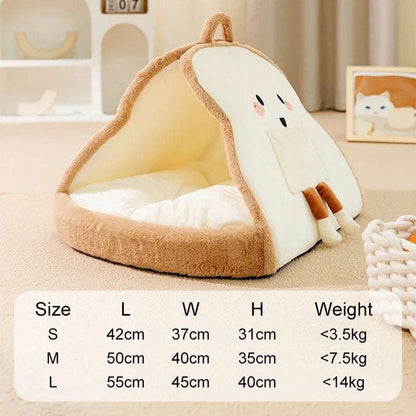 Warm Winter Cat Tent Bed